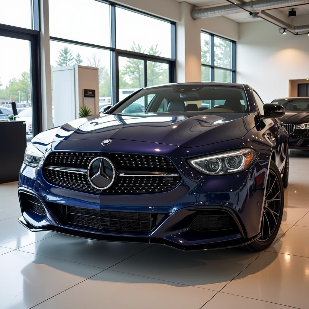 A shiny car ready for sale after professional auto prep service.