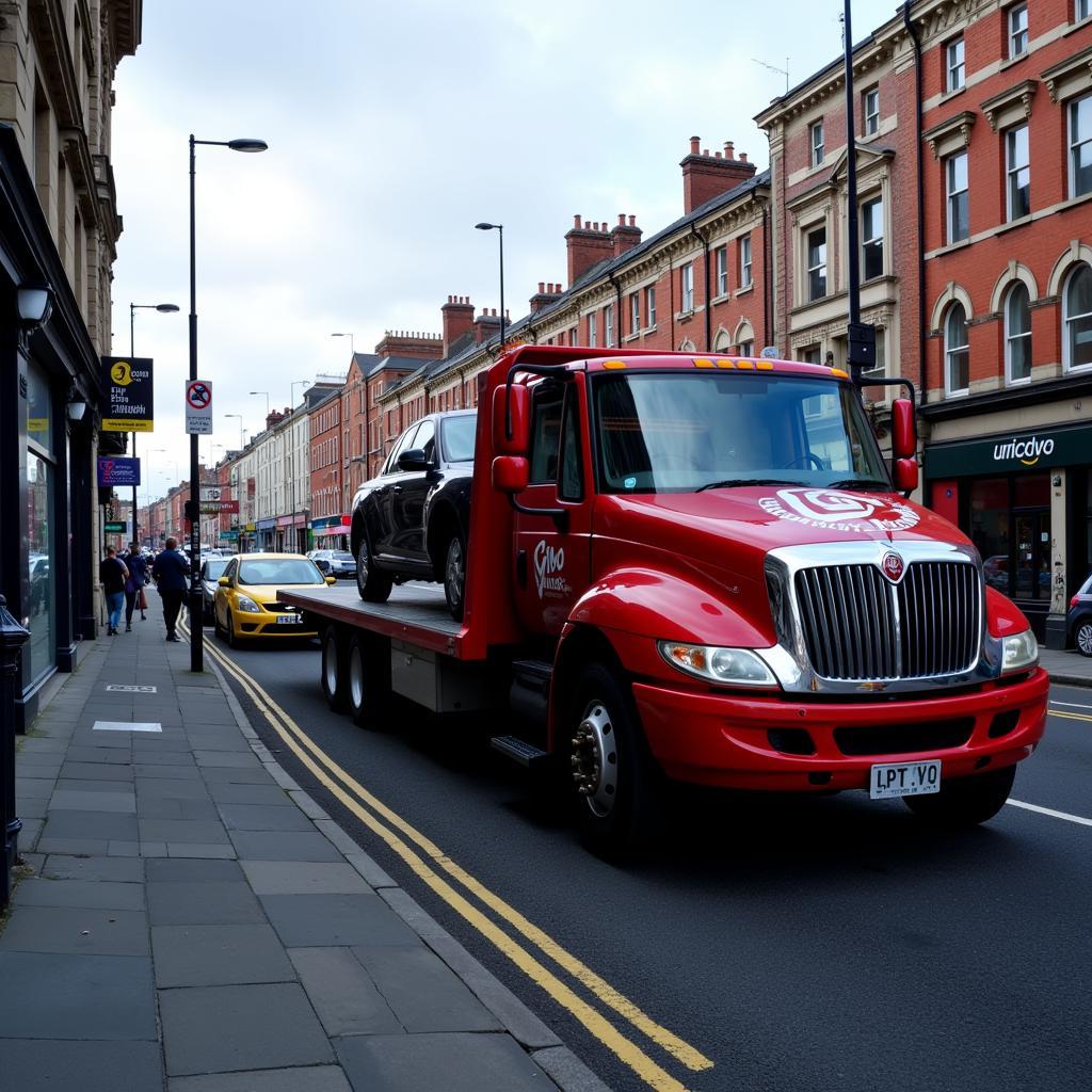 Car Recovery Service in Liverpool Responding to a Breakdown