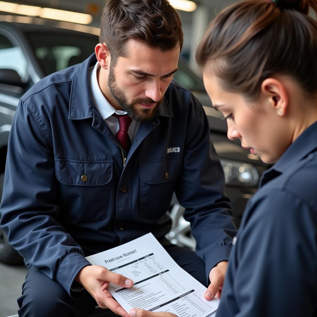 Reviewing a Car Repair Estimate in Oxnard