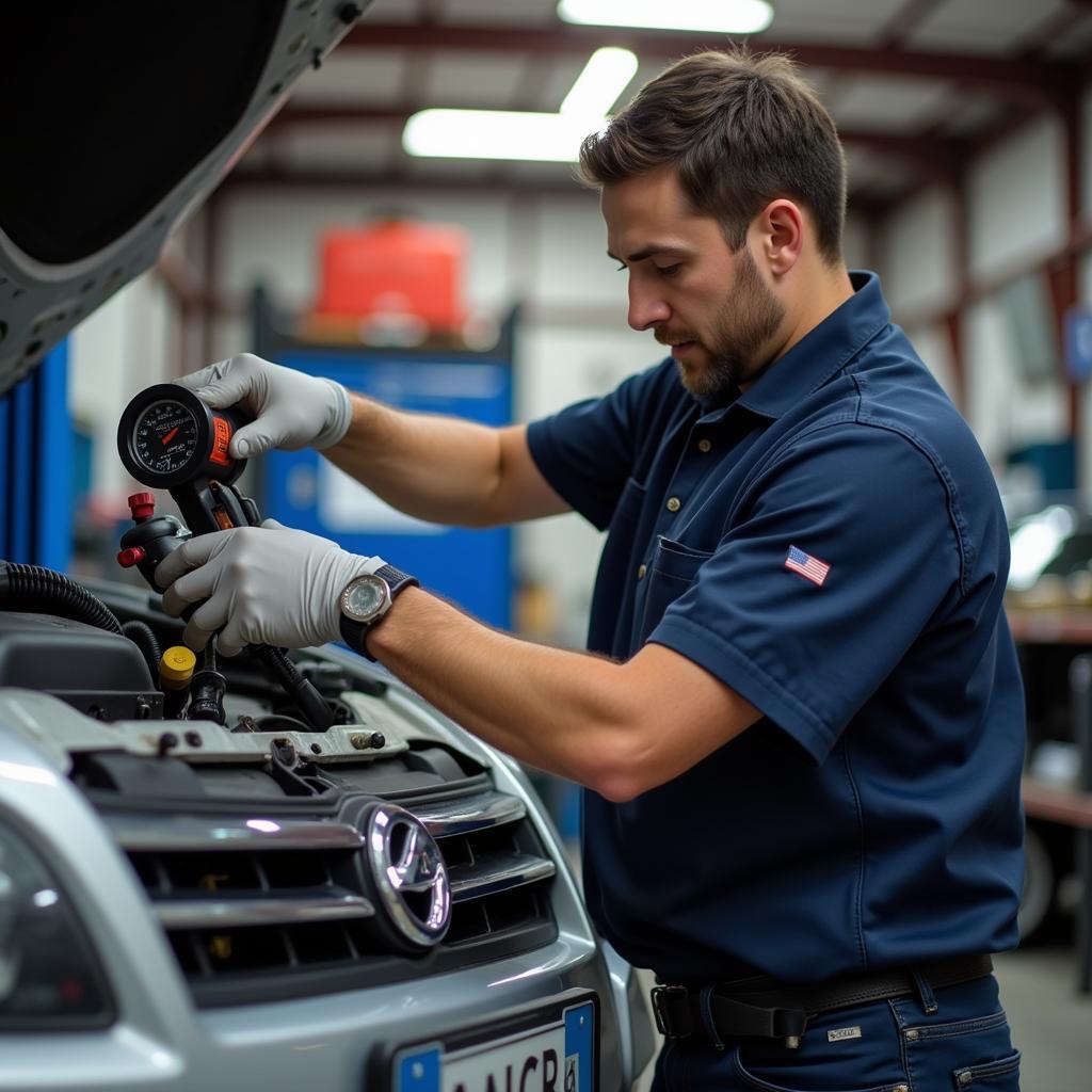 Car Repair in Nelson: Mechanic Working on a Vehicle