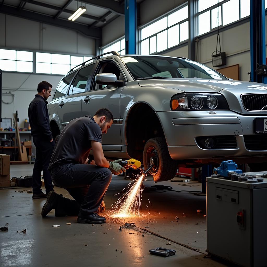 Car Repair Process in Workshop