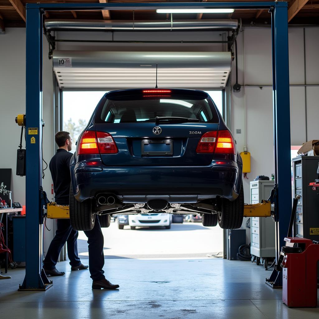 Car repair services in a professional workshop