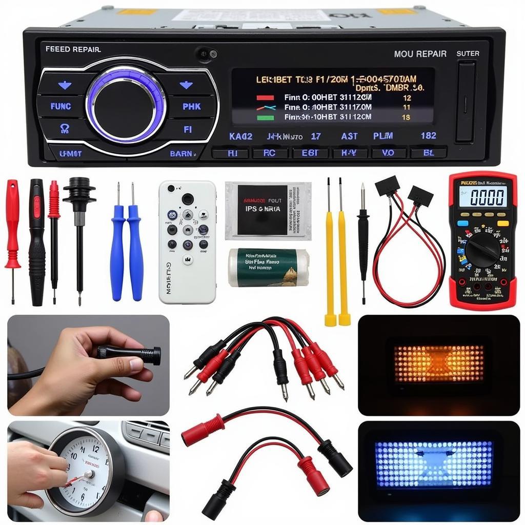 Car Stereo Repair Tools and Components