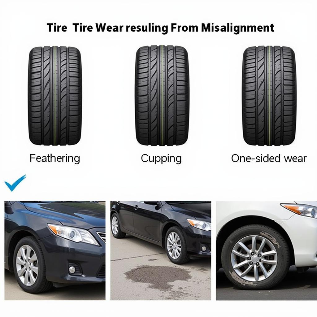 Car Tire Wear Patterns from Misalignment