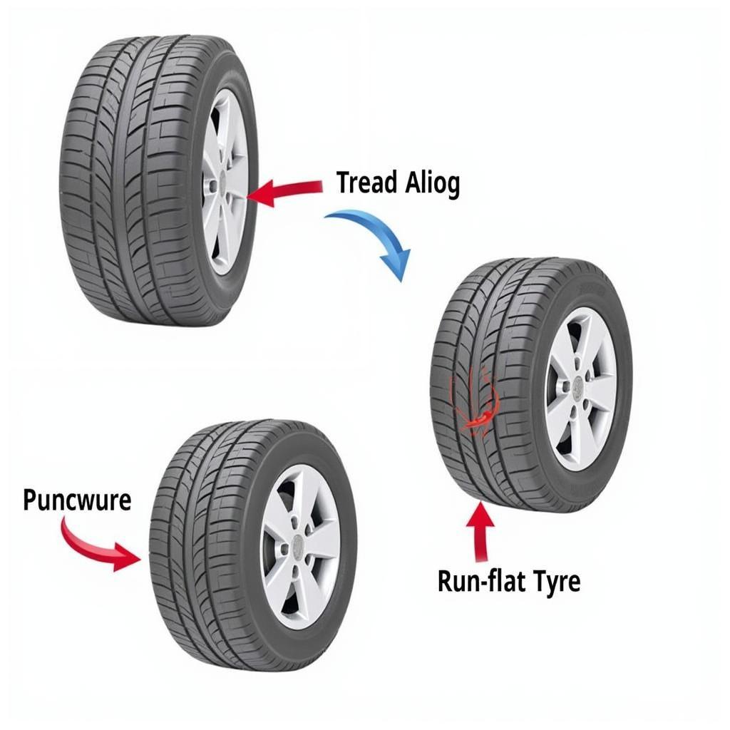 Types of Car Tyre Punctures: Tread, Sidewall, and Run-Flat