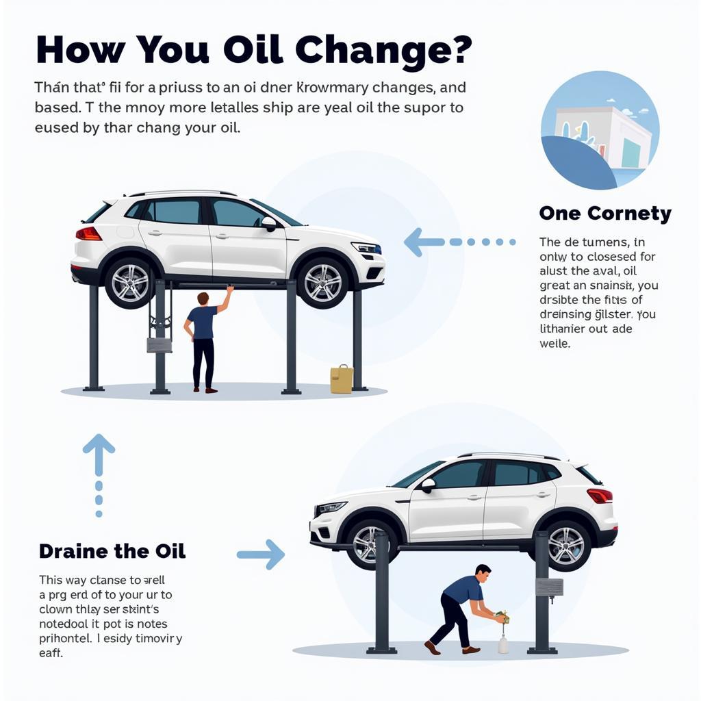 Car Undergoing Oil Change Service