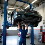 Car Undergoing Preventative Maintenance