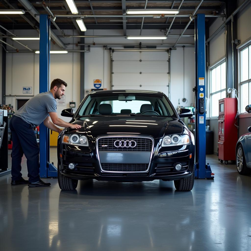 Car Undergoing Routine Maintenance