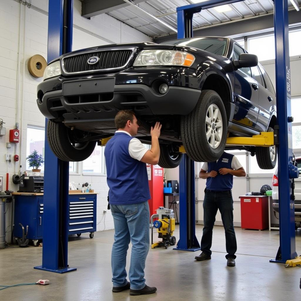 Car Undergoing Routine Maintenance