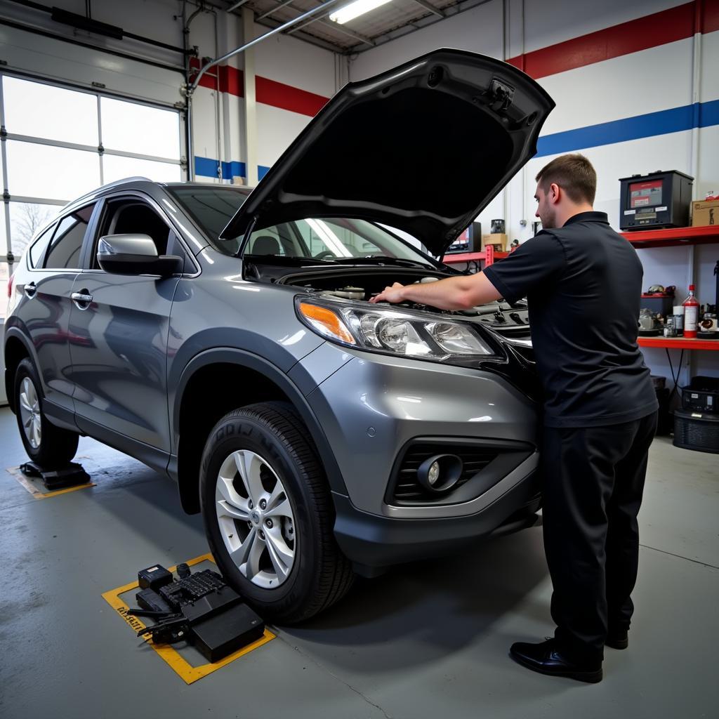 Car Undergoing Routine Maintenance in Milwaukee