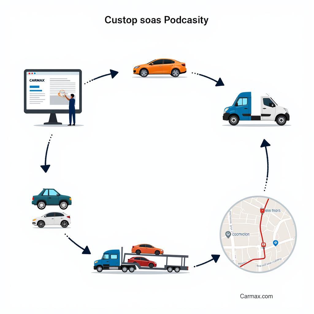 Carmax Auto Transport Process Illustration