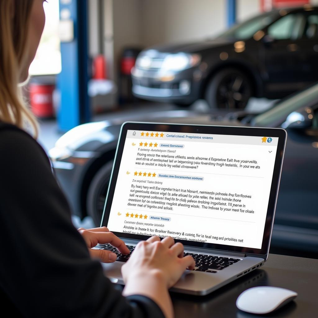 Checking online reviews for auto service in Central SC