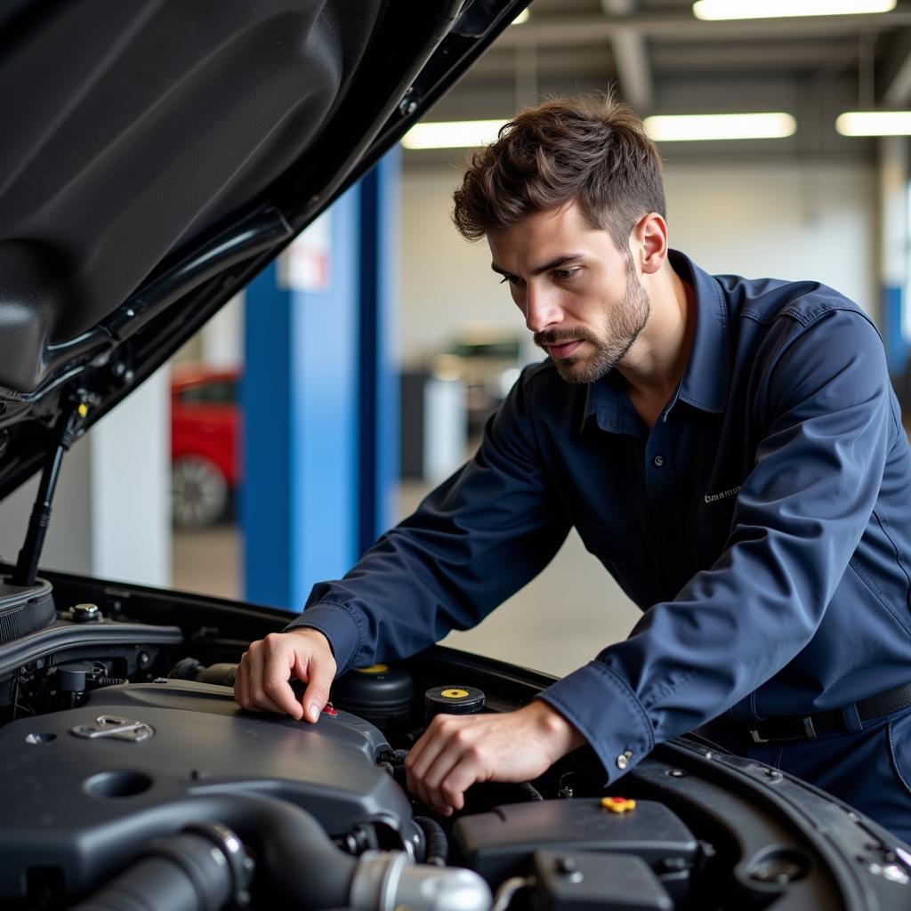 Certified Auto Mechanic Working on a Car in Pocomoke City