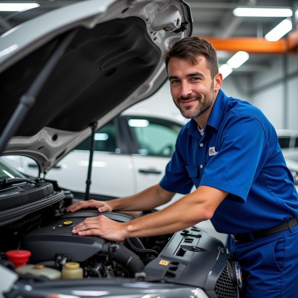 Certified Auto Technician Working