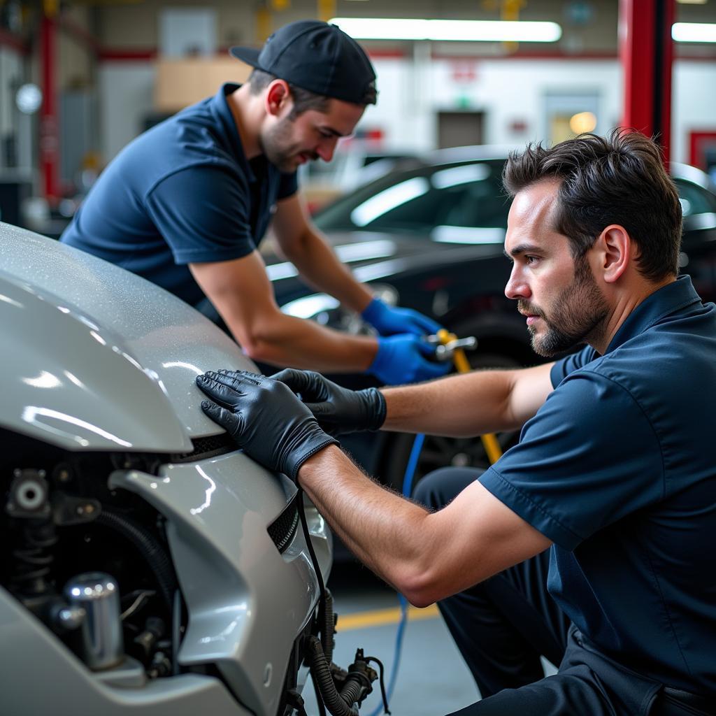 Certified Auto Technicians Working