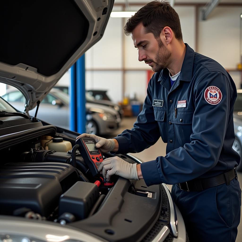 Certified Mechanic Performing Car Repair in Escanaba