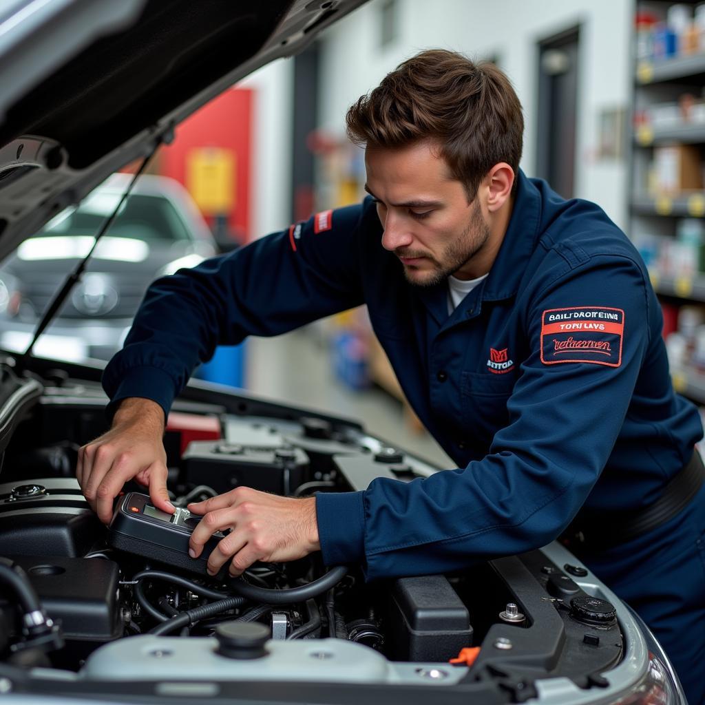 Certified Toyota Technician Working