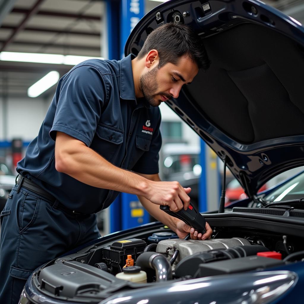 Experienced Technician at Chavez Auto Service LLC Working on a Car