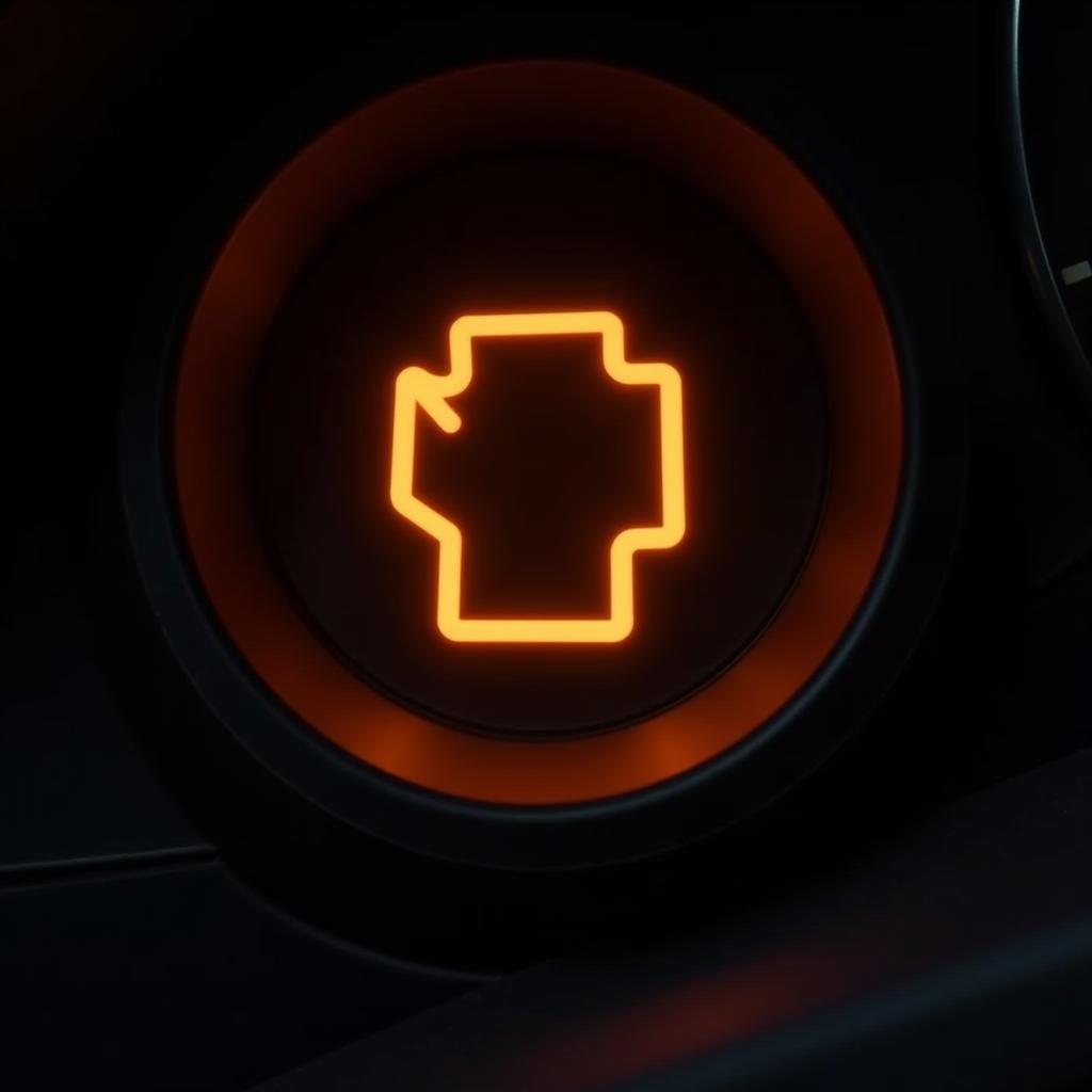 Check Engine Light Illuminated on Car Dashboard