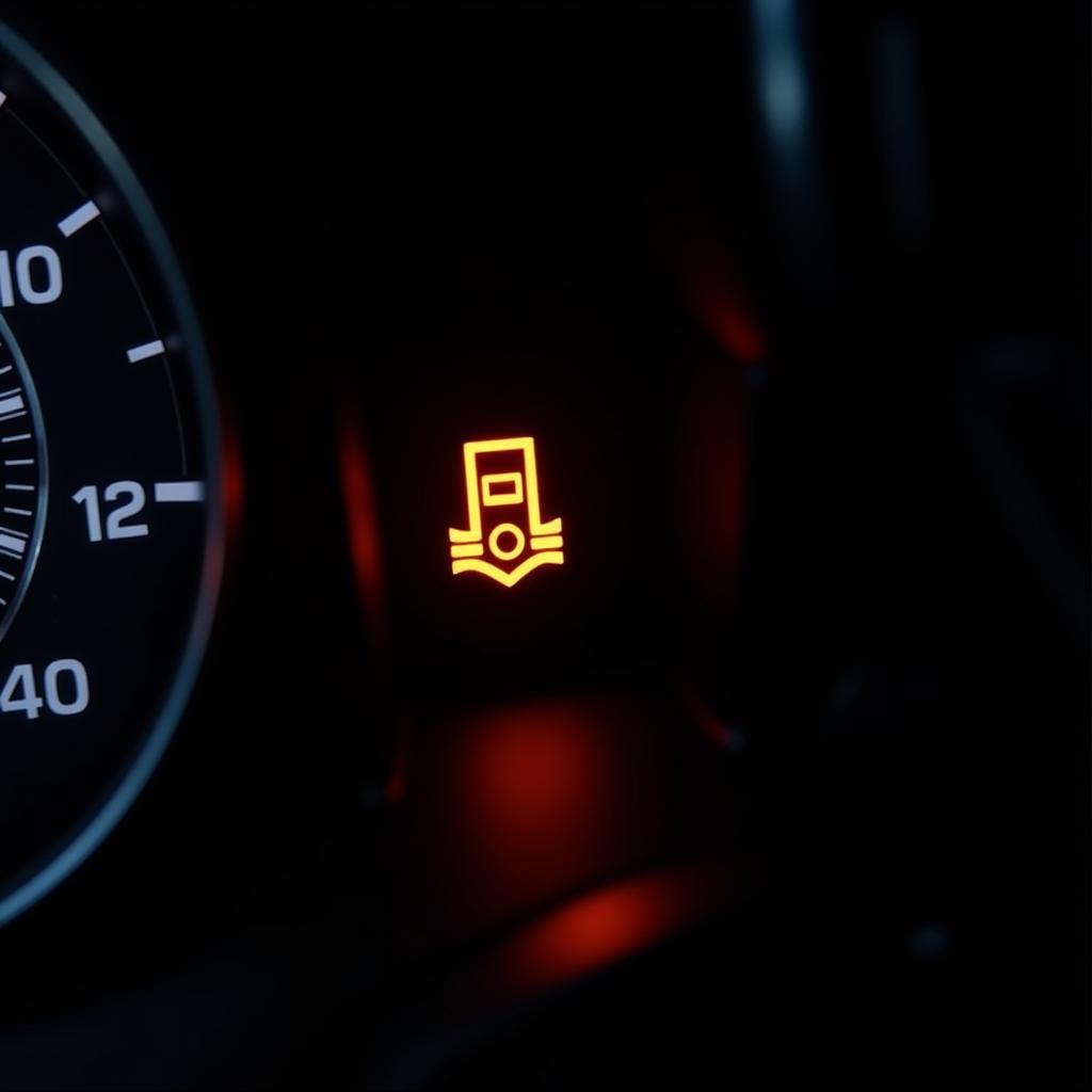 Check Engine Light Illuminated on Car Dashboard