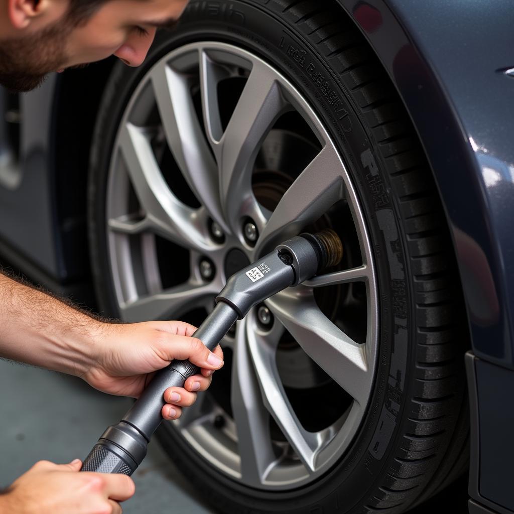 Checking Lug Nuts with a Torque Wrench