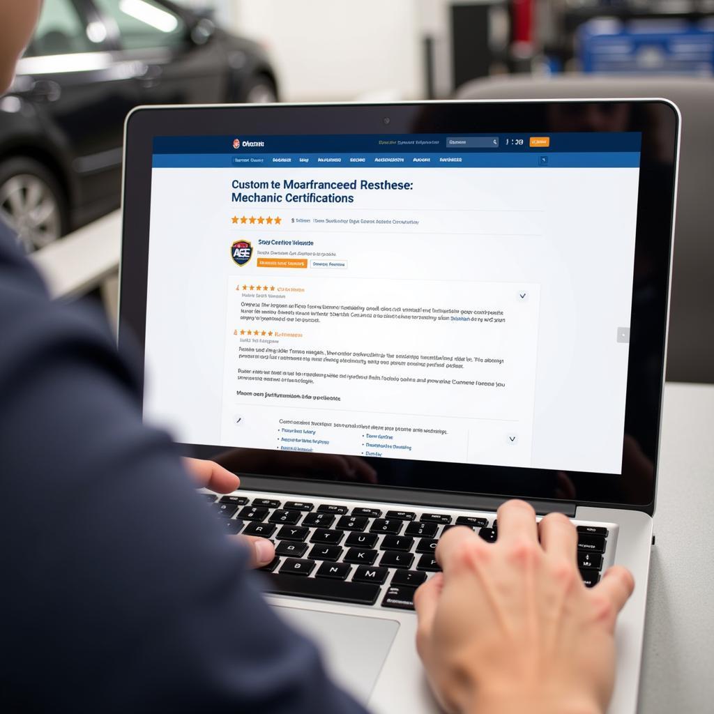 Checking Mechanic Certifications and Reviews