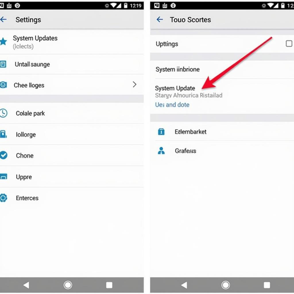 Checking for System Updates on Android Smartphone