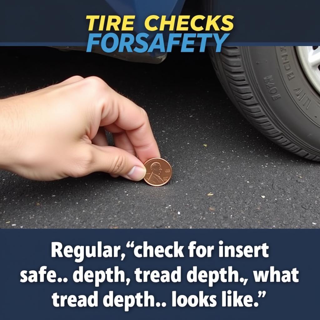 Checking Tire Tread Depth with a Penny