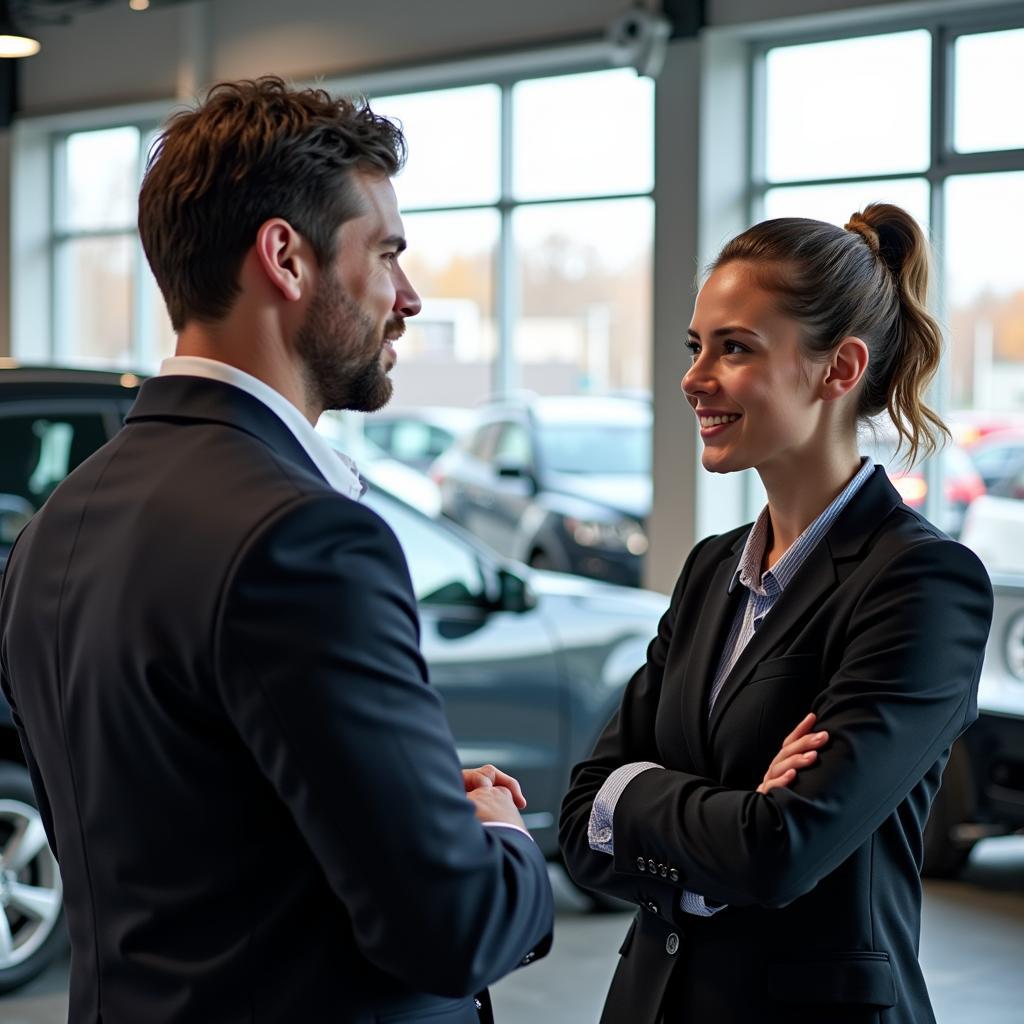 Customer Consulting with a Service Advisor in Tysons Corner