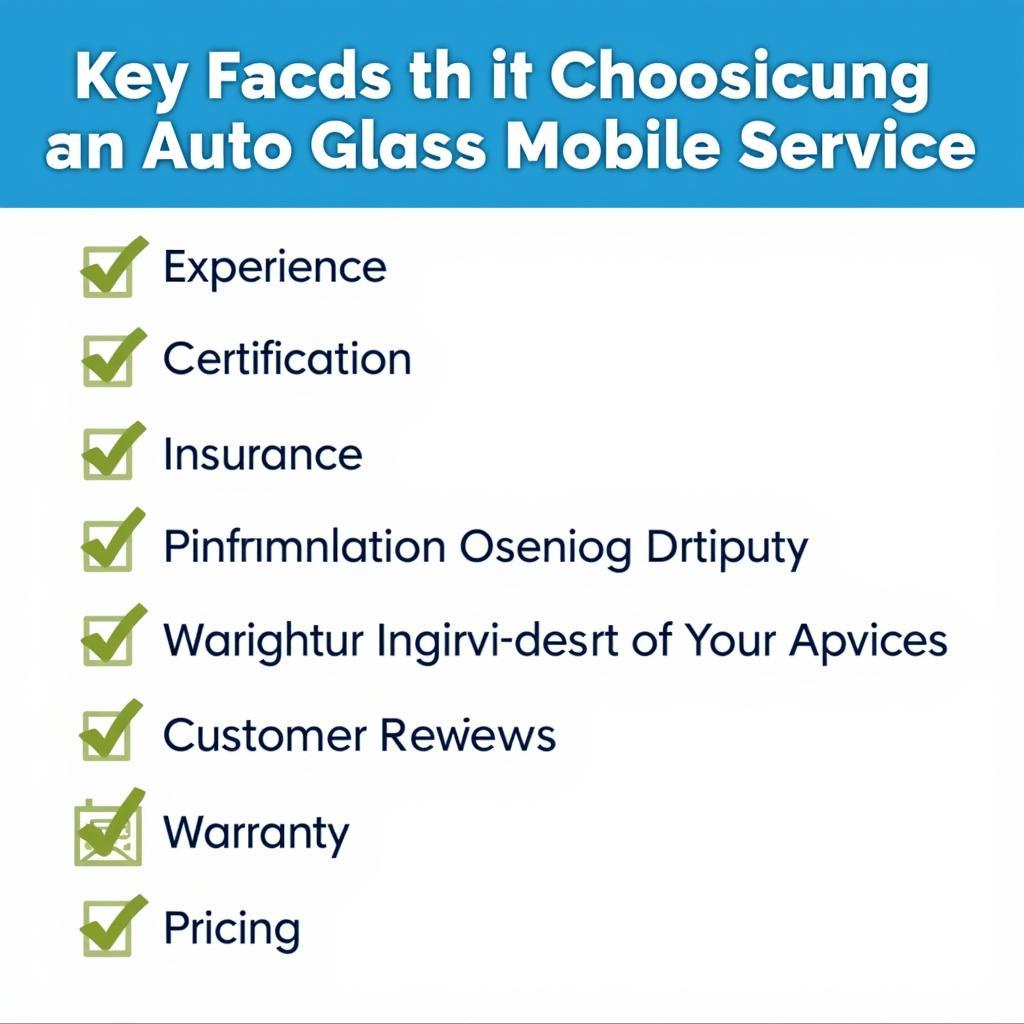 Factors for Choosing the Best Auto Glass Service in Lancaster