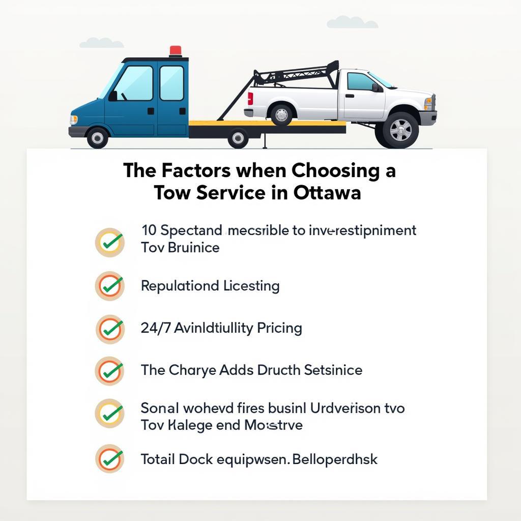 Checklist for Selecting a Tow Service in Ottawa