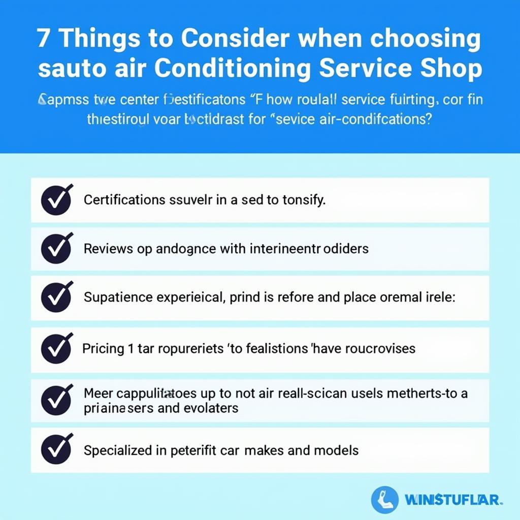 Choosing the Right AC Service Shop Checklist