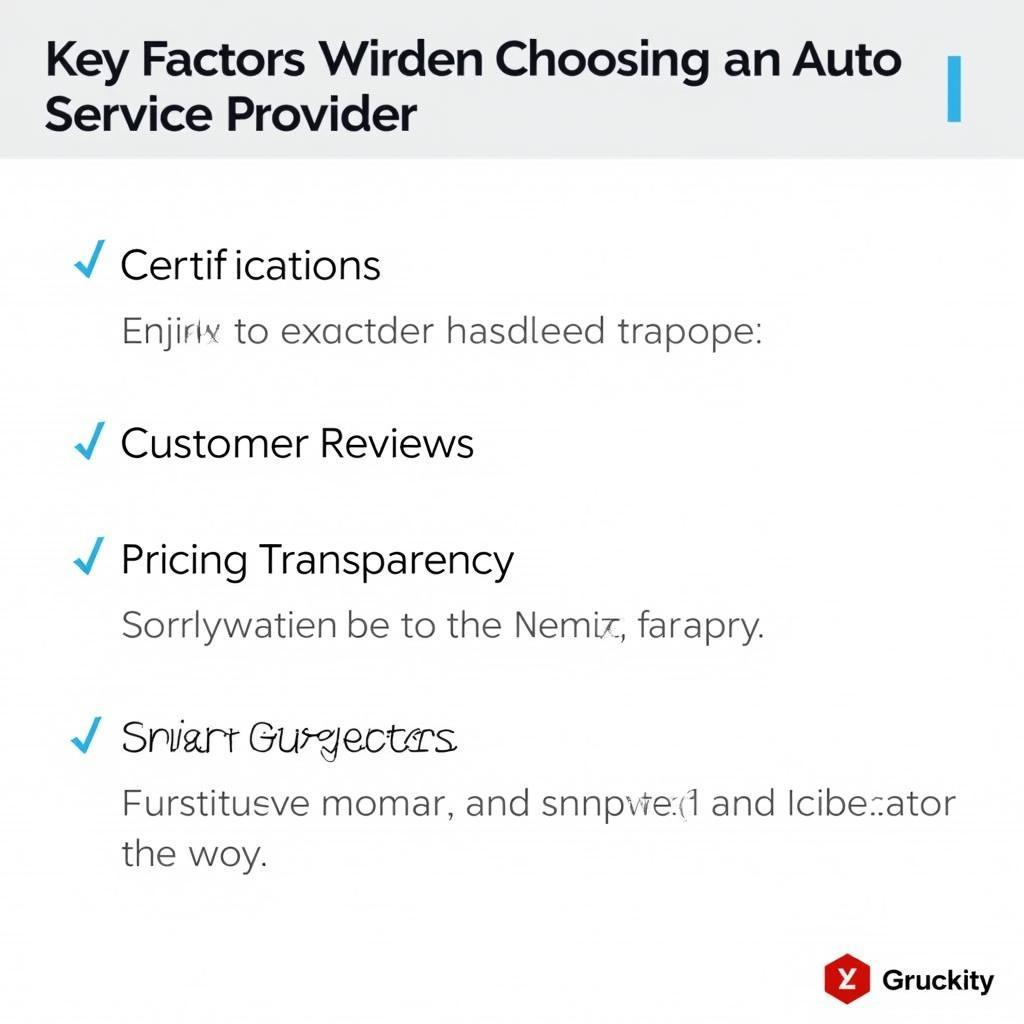 Checklist for Choosing the Right Auto Service Provider