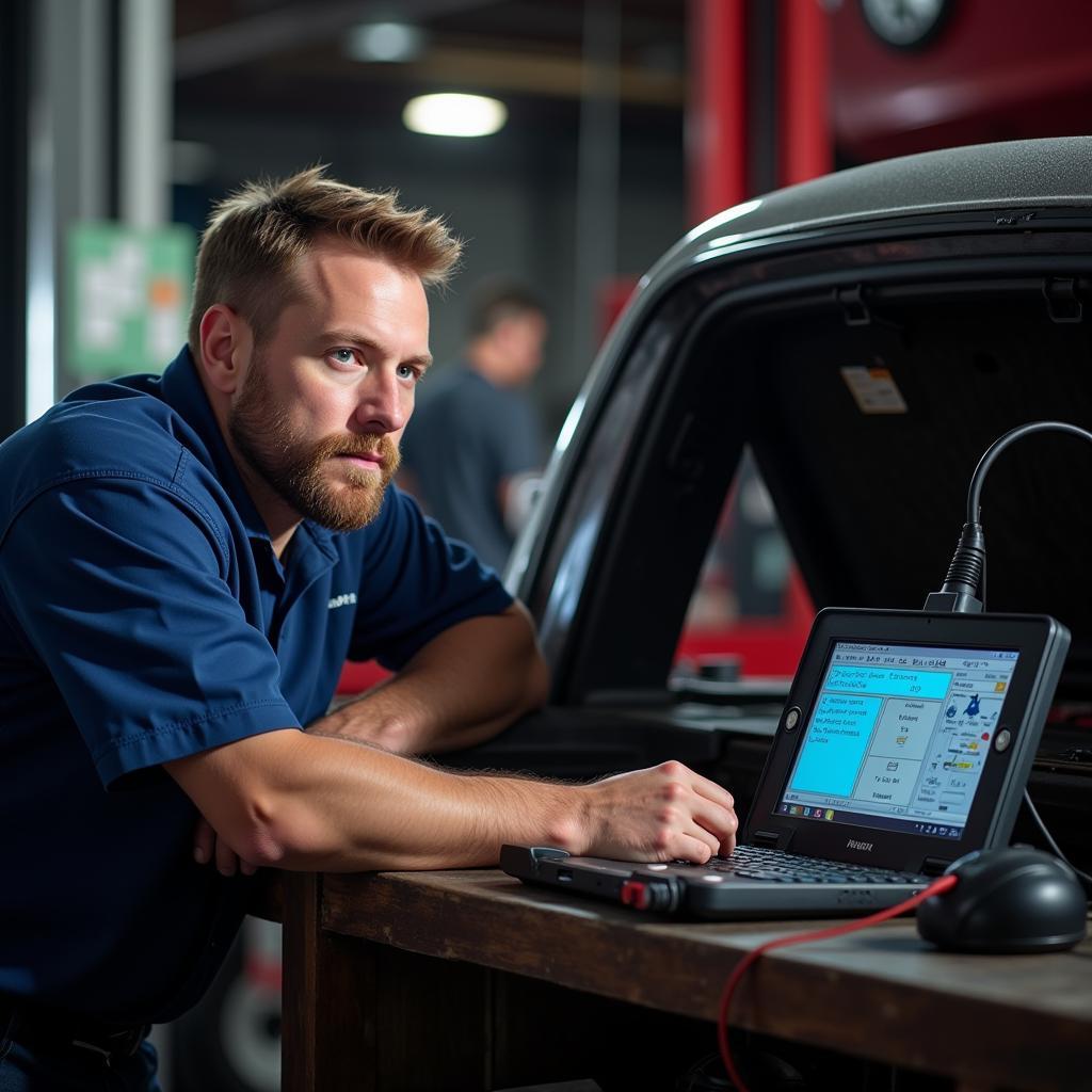 Experienced Auto Mechanic Performing Diagnostics in Clayton LA