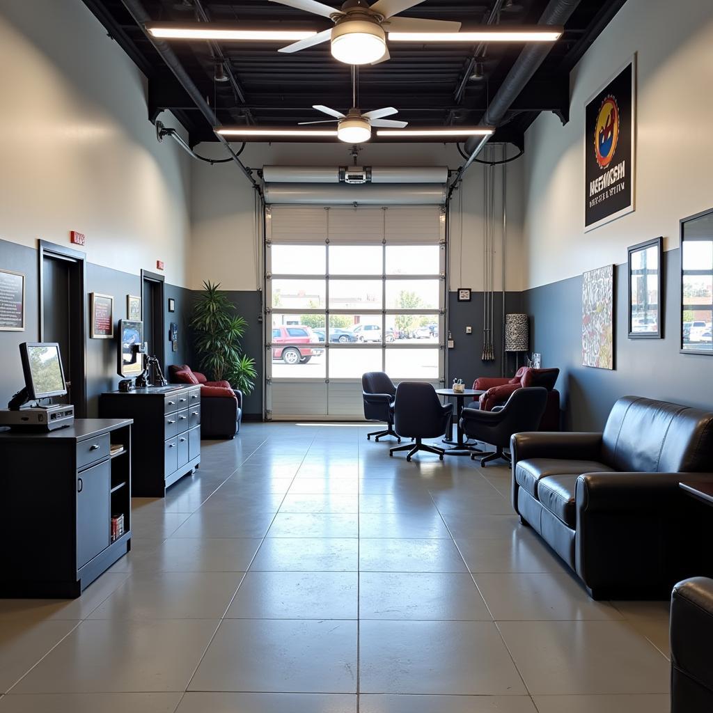 Modern and Clean Auto Service Shop Interior in Clayton LA