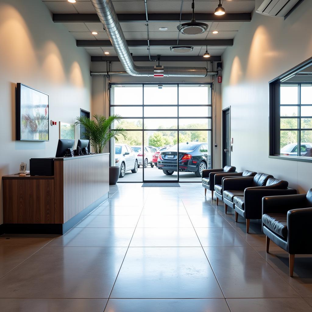 Clean and Modern Auto Service Reception Area