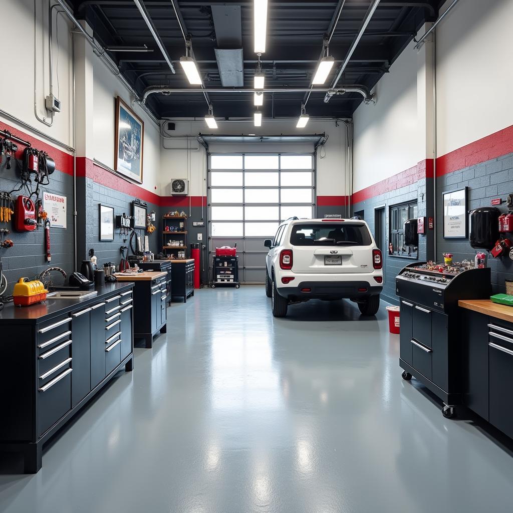 Clean and organized auto repair shop in Elmwood Park