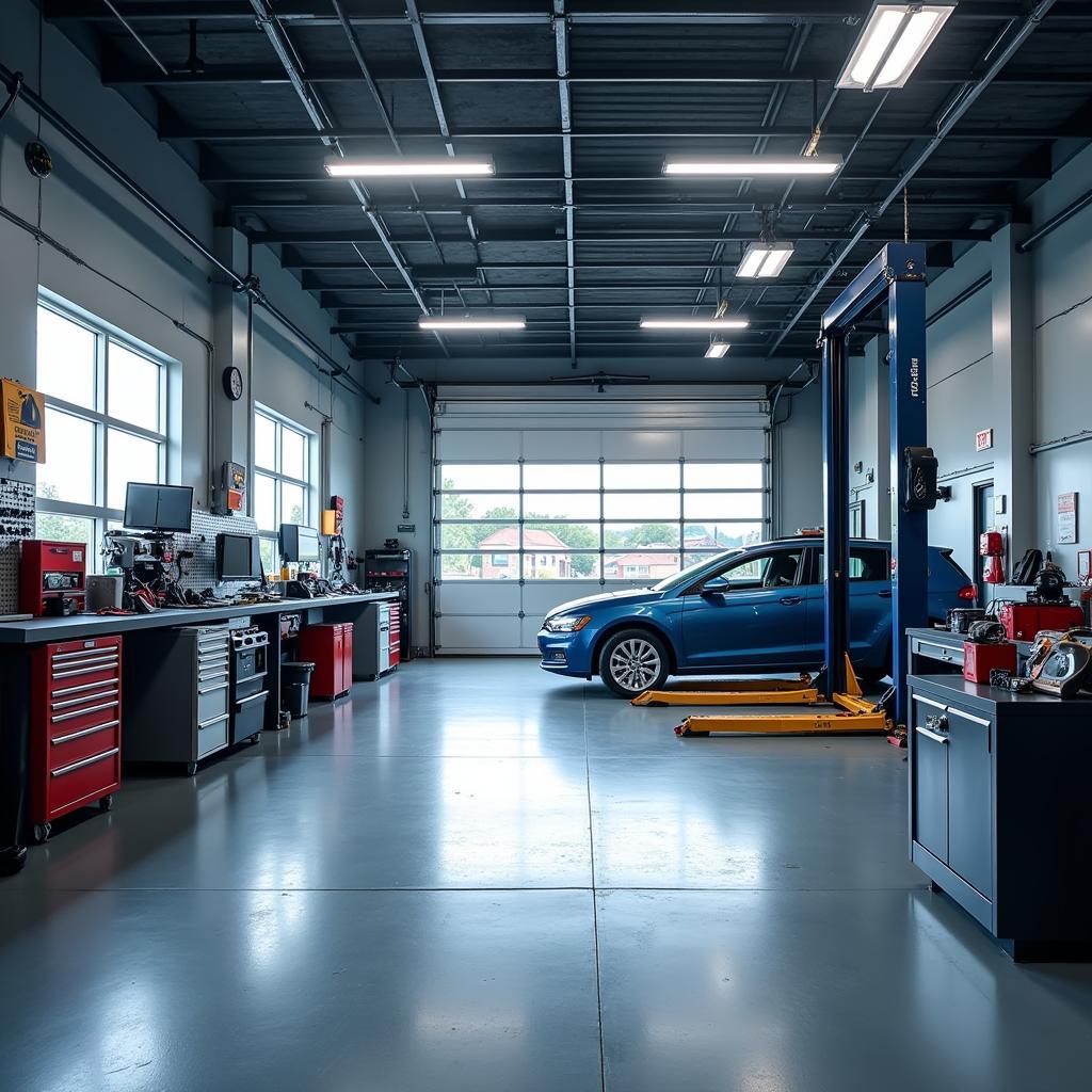 Clean and Organized Auto Service Bay