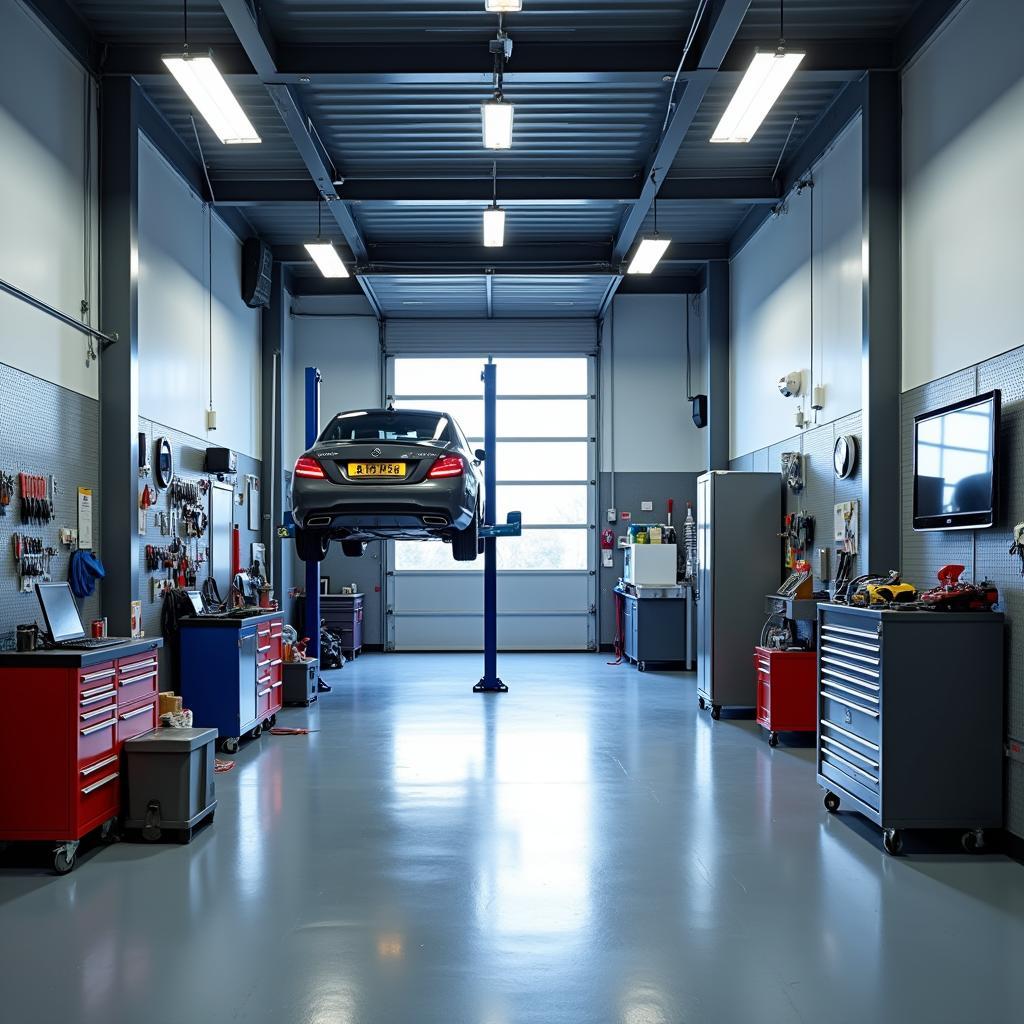 Clean and Organized Auto Service Center