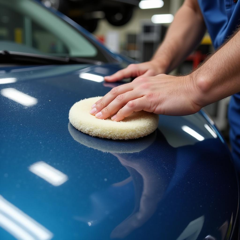 Clear Coat Scratch Repair During Car Service