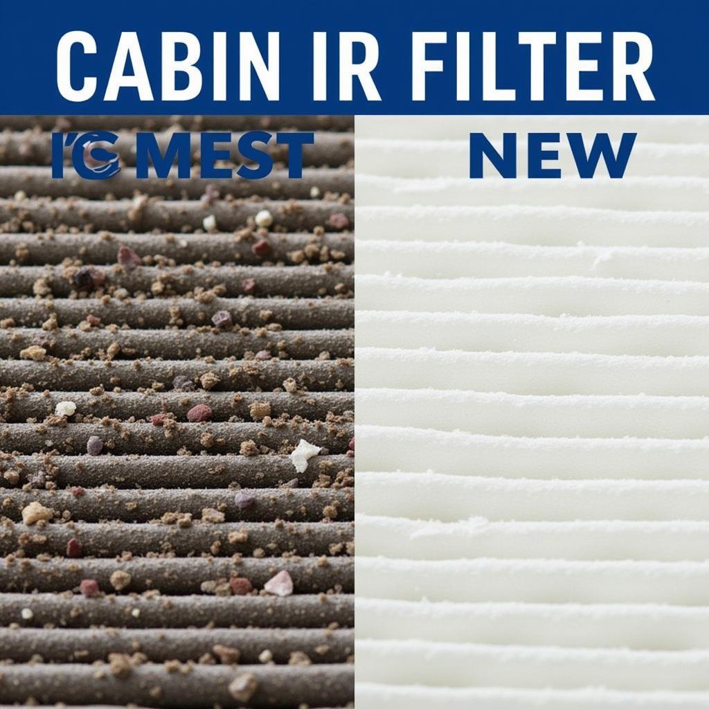 Clogged Cabin Air Filter Example