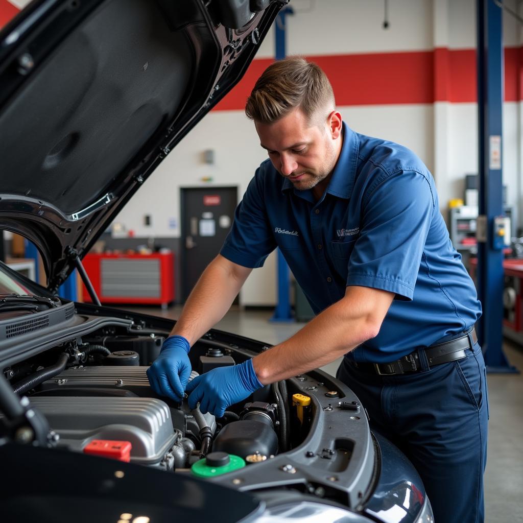 Experienced Mechanic Working on Car in Cochise