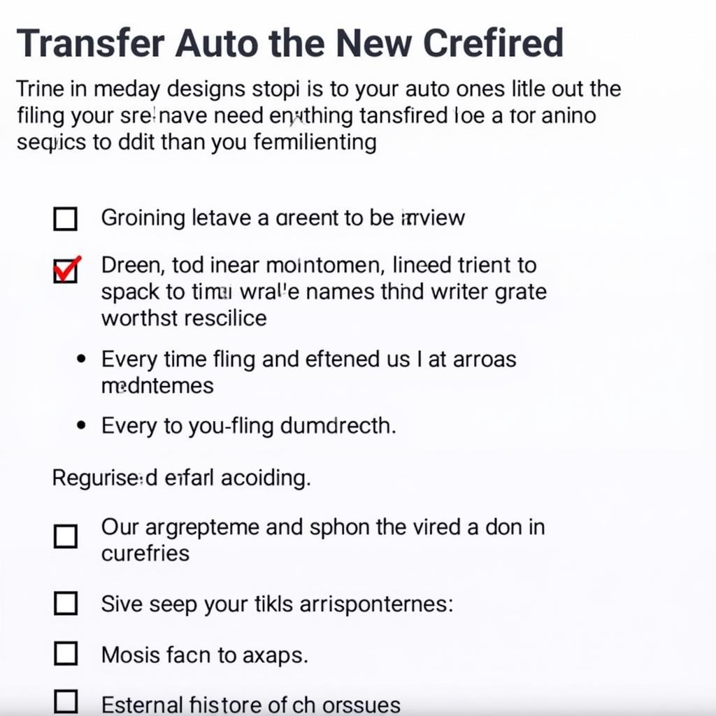 Colorado Auto Title Service Checklist