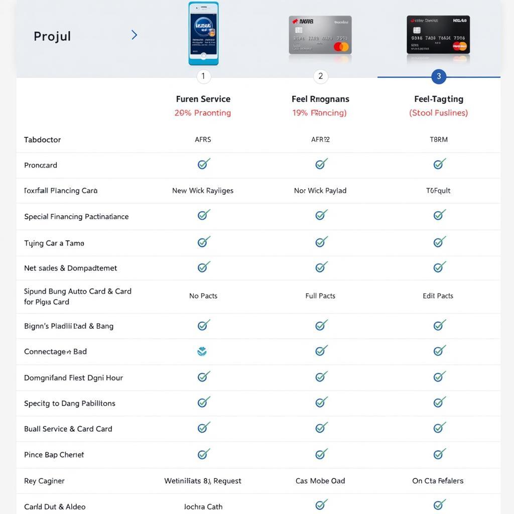 Comparison of Different Auto Service Credit Cards