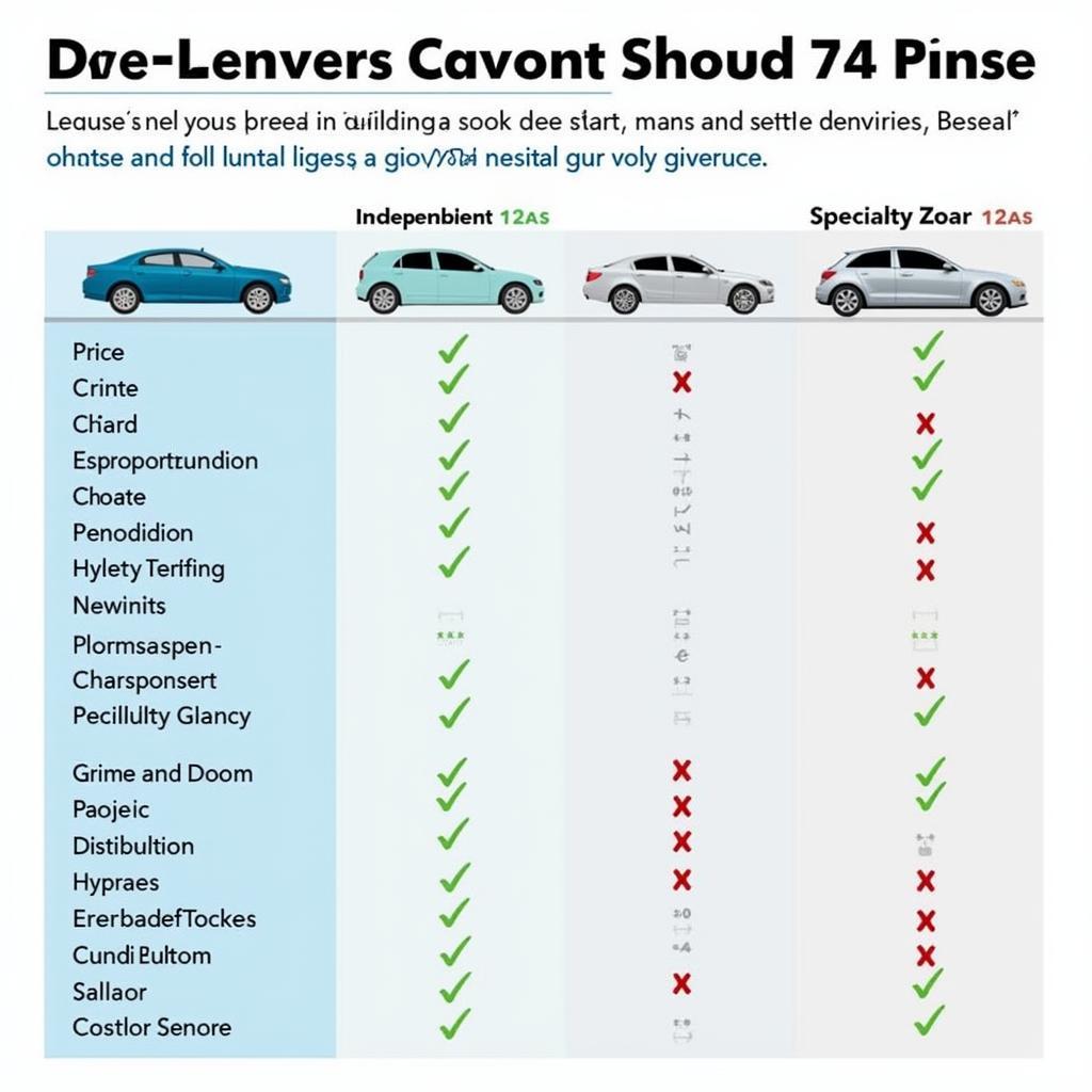 Comparison of Auto Service Options on Dodd Road