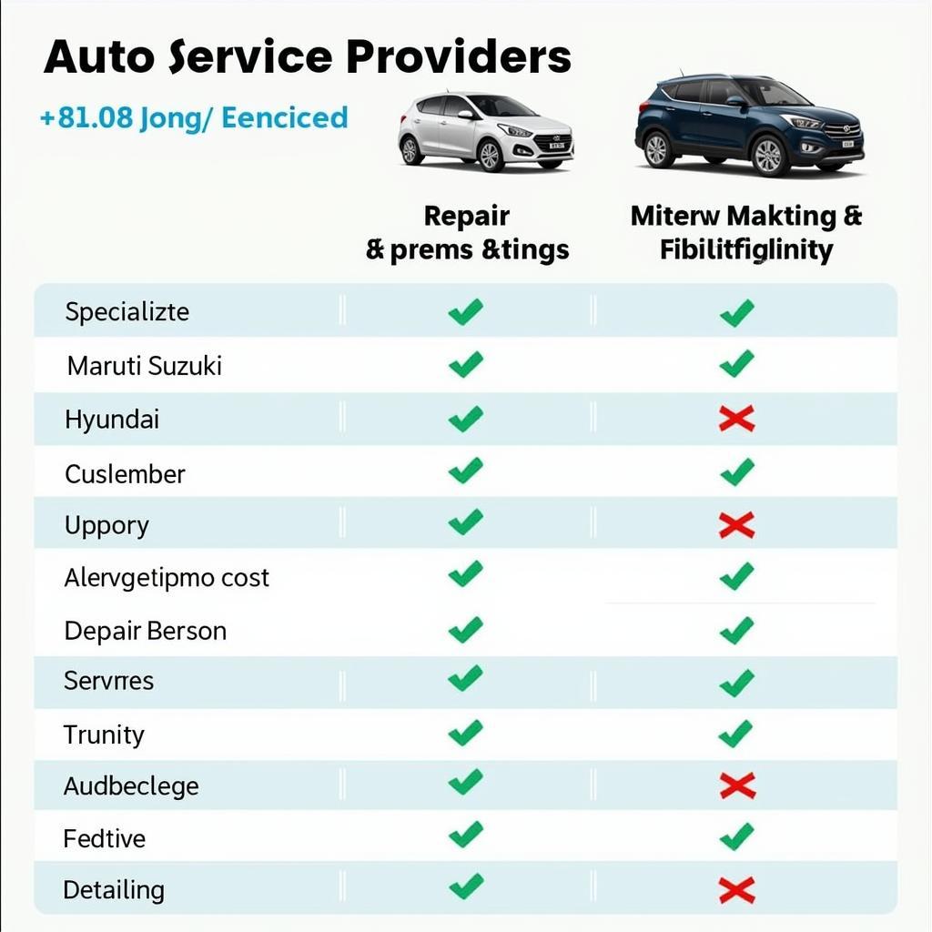 Comparing Auto Service Providers in Ooty