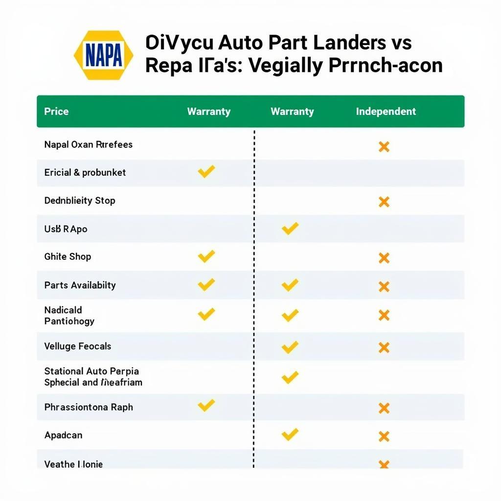 Comparing Napa and Independent Shops