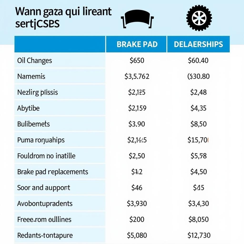 Comparing Walmart Auto Service Prices with Competitors