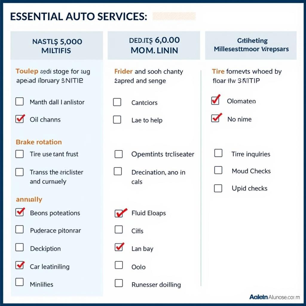 Comprehensive Auto Service Checklist