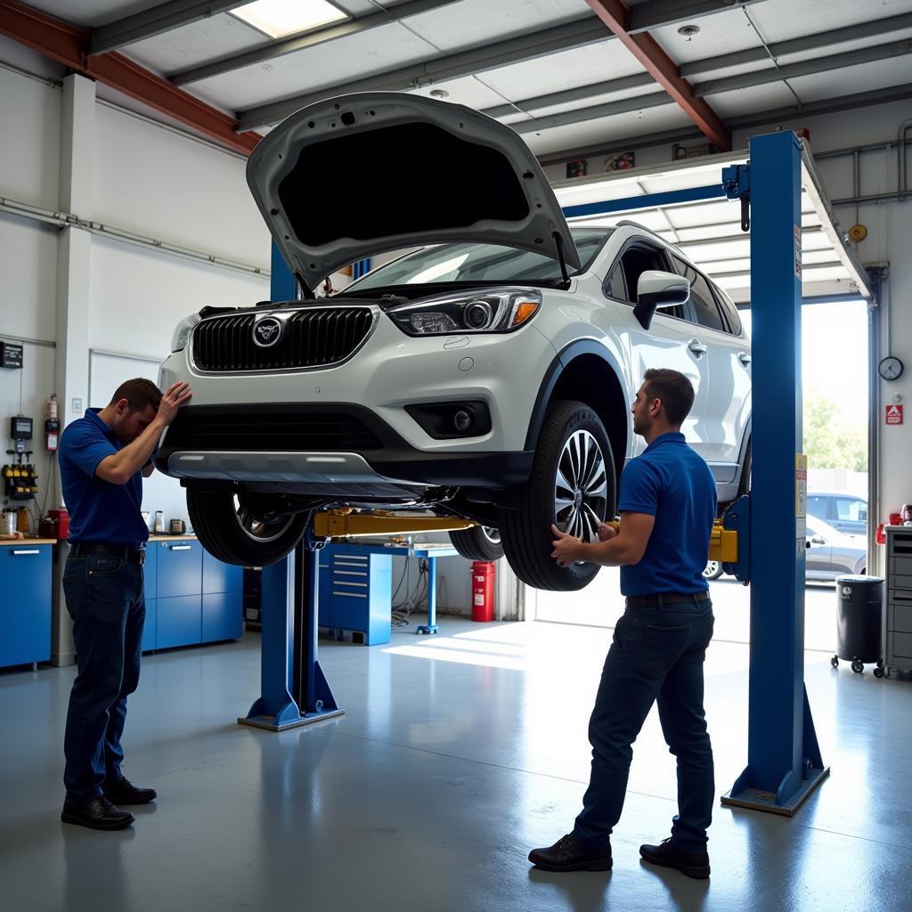 Comprehensive car checkup during auto service